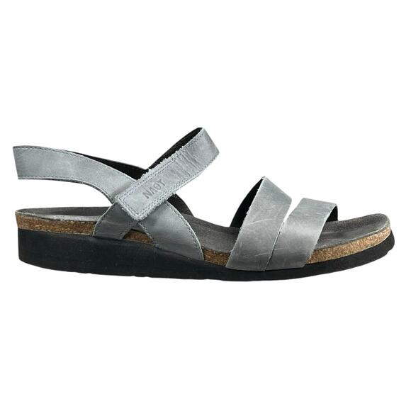 Naot Shoes - NAOT Women's Kayla Grey Leather Strap Sandals Size 41 US 10